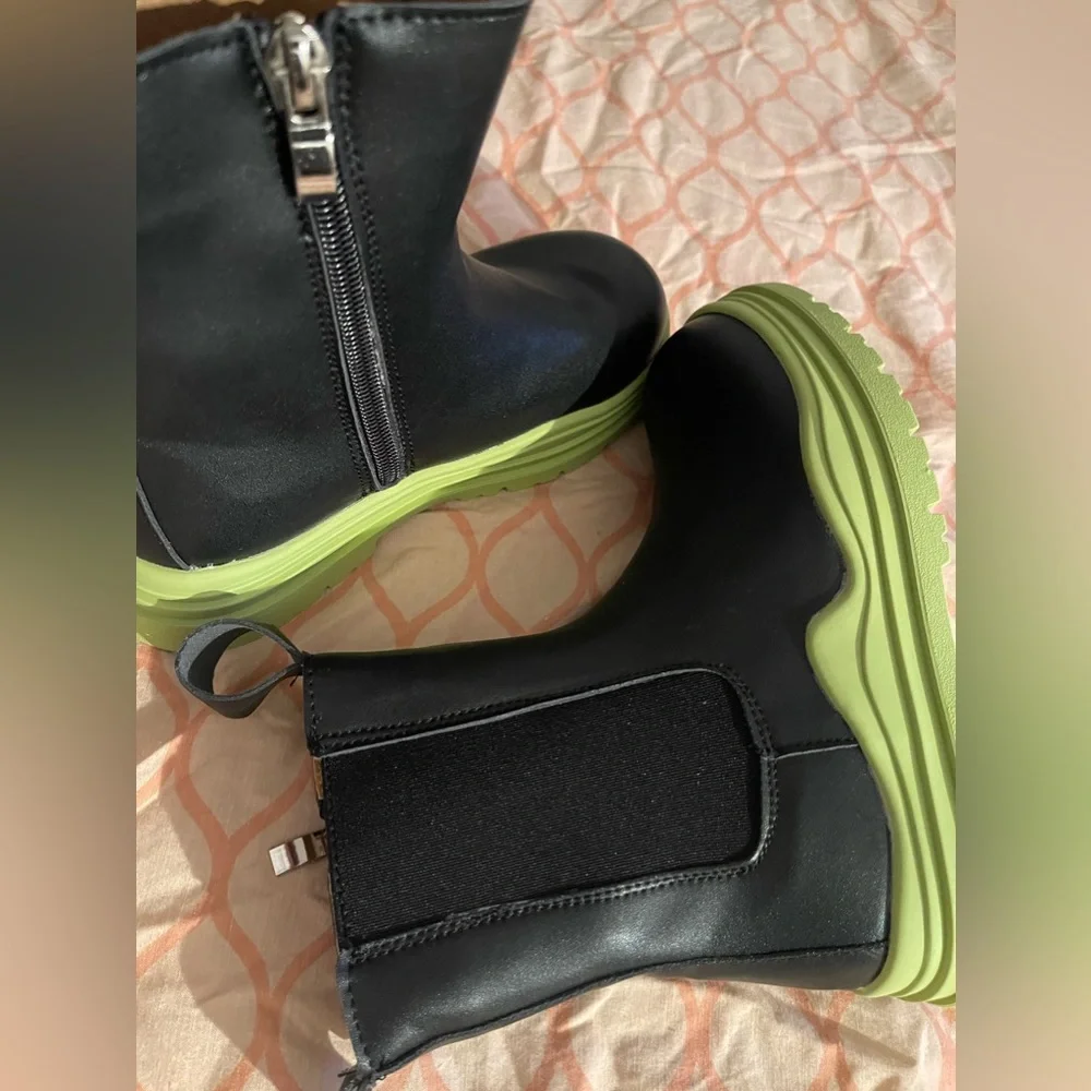 Two Tone Riding Boots - Picture 1 of 4
